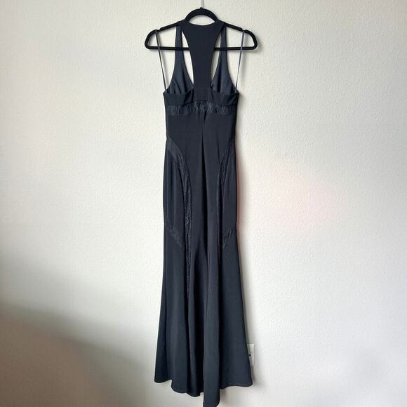 BCBGeneration Black Lace Insert Racerback Maxi Dress Size XS - Picture 3 of 7